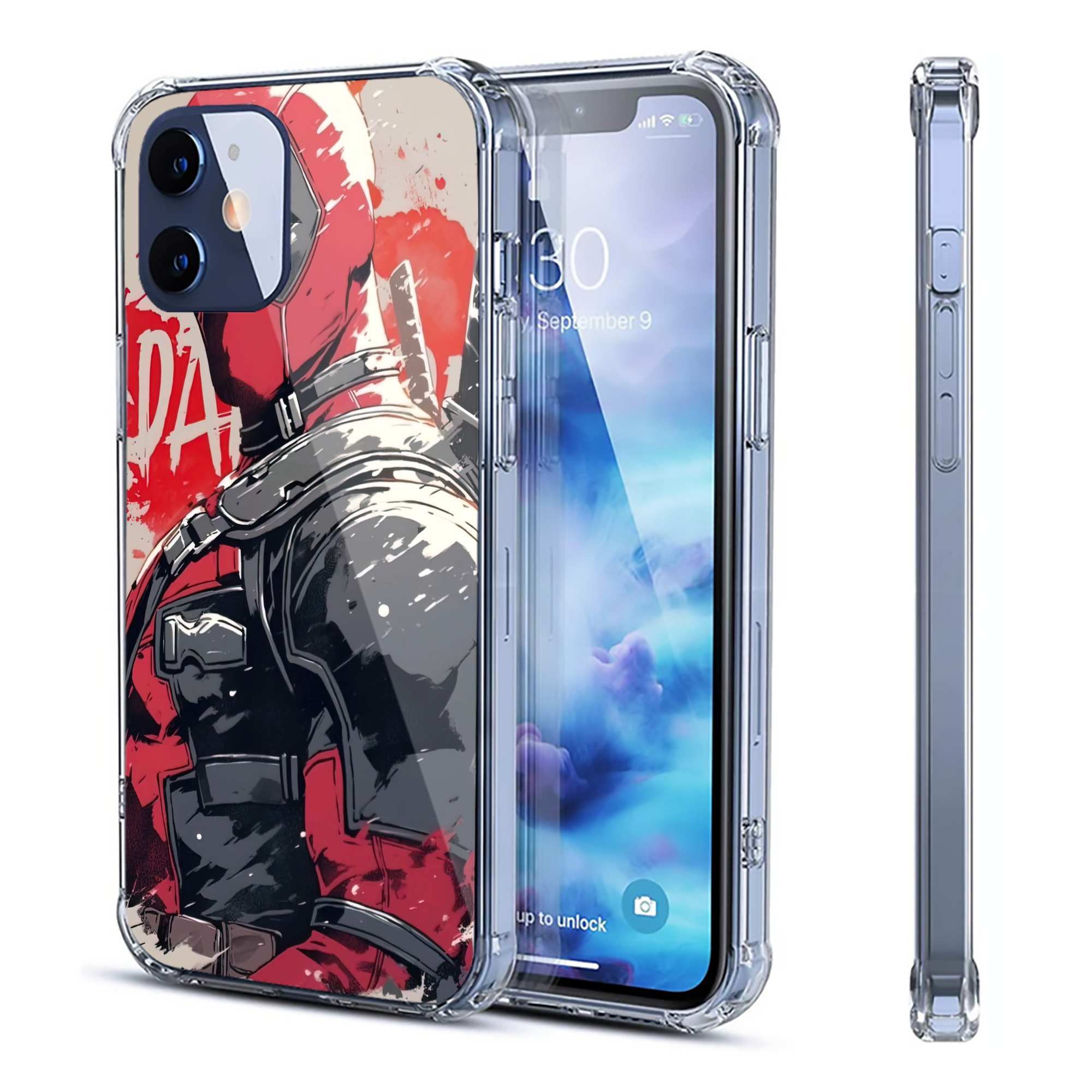 （画像用） Deadpool デッドプール 【iPhone 12シリーズ対応】透明スマホケース（クリアソフトケース）